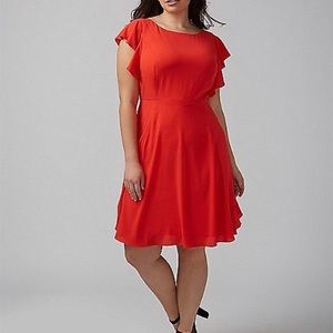 Red Julia Jordan Dress Sz: 14W